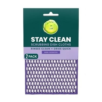 Brite Stay Clean Scrubbing Dish Cloth - 2ct