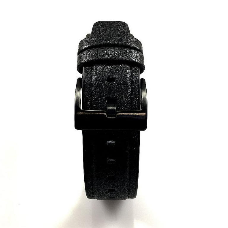 Steel & Leather Black Replacement Watch Band Fits Citizen