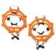 thumbnail image 1 of 2 piezas de tacos de tracción para hielo, antideslizantes, para calzado, crampones, agarres para nieve con 8 picos para senderismo, caminatas, montañismo, color naranja, 1 of 15