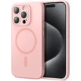 thumbnail image 1 of for iPhone 16 Pro Max Case, Compatible with MagSafe, Shockproof Military-Grade Protection, Magnetic Phone Case for iPhone 16 Pro Max, Classic Hybrid Case (HaloLock), Clear,Pink, 1 of 5