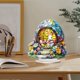 thumbnail image 5 of Adorable conejito de Pascua en 2D con orejas caídas Decoración acrílica Adorno festivo, 5 of 8