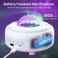 thumbnail image 3 of Proyector de luz nocturna HUMIIEYE Star con altavoz Bluetooth, 3 of 7