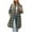 Green, variant on DeHolifer Women's Shacket Jacket Casual Button Plaid Wool Blend 2023 Winter Tartan Trench Coat with Pockets Khaki XL