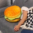 thumbnail image 1 of 1pc Realistic Burger Pillow Cushion-fun Prank Gift Office Chair Pad Creative Novelty Plush Toy Cheeseburger Pillow Large Plush Hamburger Plushie Pil, 1 of 5