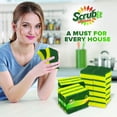 thumbnail image 2 of (24 Pack) Heavy Duty Scrub Sponges by SCRUBIT Kitchen Dish, Sink and Bathroom Cleaning Scrubber Sponge - with Non-Smell Scouring Pad 6 (Pack of 4), 2 of 9