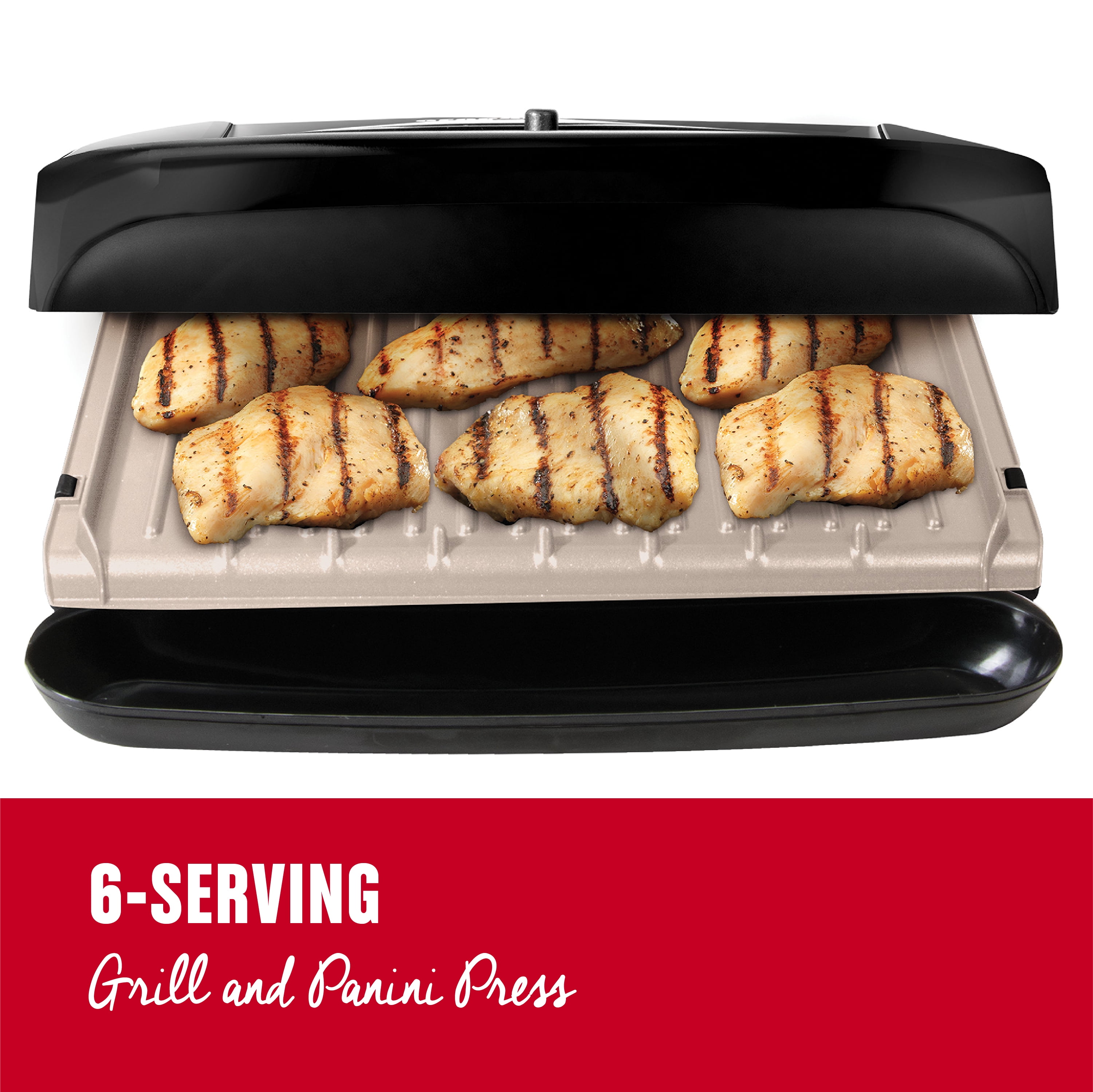 Foreman 6Serving Electric Indoor Grill and Panini Press