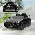 thumbnail image 3 of Qaba 12V Mercedes-Benz Licensed Kids Electric RC Car, Ride on Toddler Toys Gift, Black, 3 of 10