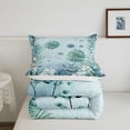 thumbnail image 4 of Sea Urchin Comforter Set Teal Blue Ocean Beach Coastal King Bedding Comforter Sets ,Starfish Octopus Tentacles Quilt Underwater Creature Coral Duvet Insert, 4 of 5