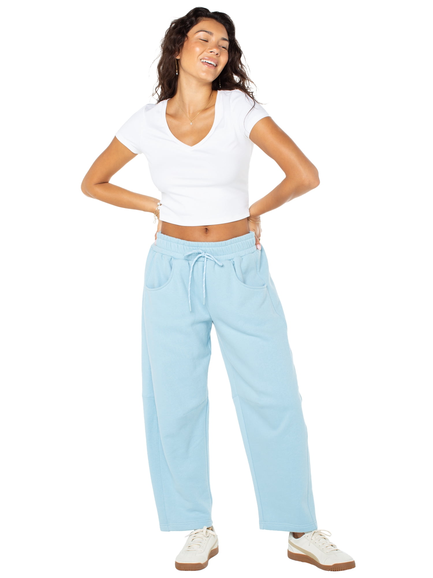 Celebrity Pink Women's Barrel Leg Sweatpants, Sizes XS-XXXL
