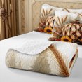 thumbnail image 4 of Erosebridal Plaid Pumpkin Quilt King 3 Pieces,Fall Harvest King Coverlet Set,Cream,1 Bedspread and 2 Pillowcases, 4 of 7