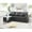 Black, variant on Chaise Sectional Sleeper Sofa with Storage - Convertible Couch with Chaise Lounge for Living Room -Color:White,Fabric:Air Leather