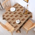 thumbnail image 2 of Brown Buffalo Pattern Square Tablecloth,Waterproof Square Table Cover,Wipeable Spillproof Washable Table Cover for Home Kitchen Party Decor 42"X42"(107x107cm), 2 of 6