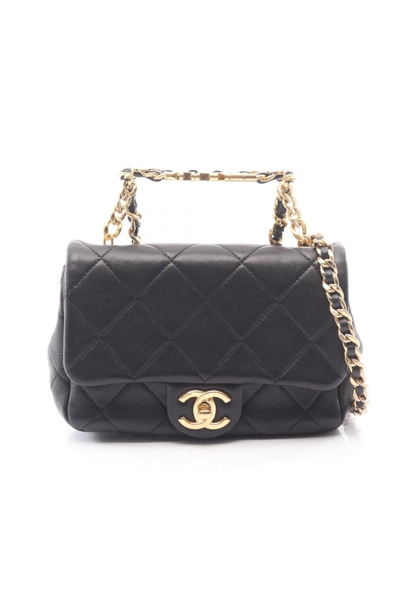 Pre-Owned Chanel Mini Matelass Top Handle 2-Way Shoulder Bag/Handbag, Lambskin Leather,...