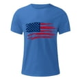 thumbnail image 4 of T Shirts for Men under $5 Independence Day the United States Flag Print Short Sleeve Round Neck Pullover T-Shirt Blue M, 4 of 5