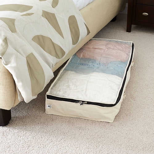 Household Essentials Cedarline Zippered Canvas Underbed Storage Chest