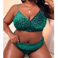 thumbnail image 4 of QLEICOM Womens Swimsuits Tummy Control Plus Size Swimsuit Coverup Fashion Sexy Summer Plus Size Green Leopard Print Strap Bikini Swimsuit Green L, 4 of 7