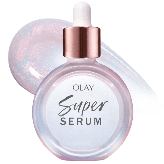 Olay Super Serum, 5-in-1 Skin Enhancing, Brightens Dull/Dry Skin Face Serum, , 1.0 fl oz