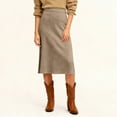 thumbnail image 2 of CharmCyan Women Casual High Elastic Waist Slimming Lady Tight Long Solid Skirt Beige L, 2 of 4