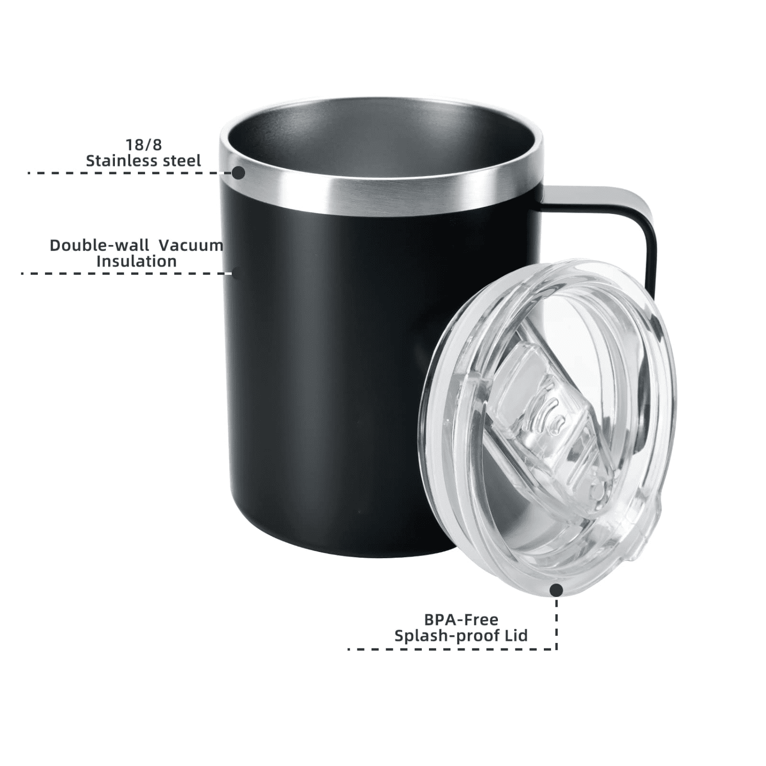 Black and Friday Deals 50% Off Clear Travel Mug Insulated Tumblers Cup  Upgraded Double Walled Coffee Cup Vacuum Insulation Stainless Steel with