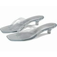 thumbnail image 4 of Tracie Y2K Jelly Thong Kitten Heel Sandal - Clear, 4 of 6