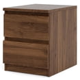 thumbnail image 6 of Pemberly Row Mid-Century Engineered Wood 2 Drawer Nightstand in Walnut, 6 of 9