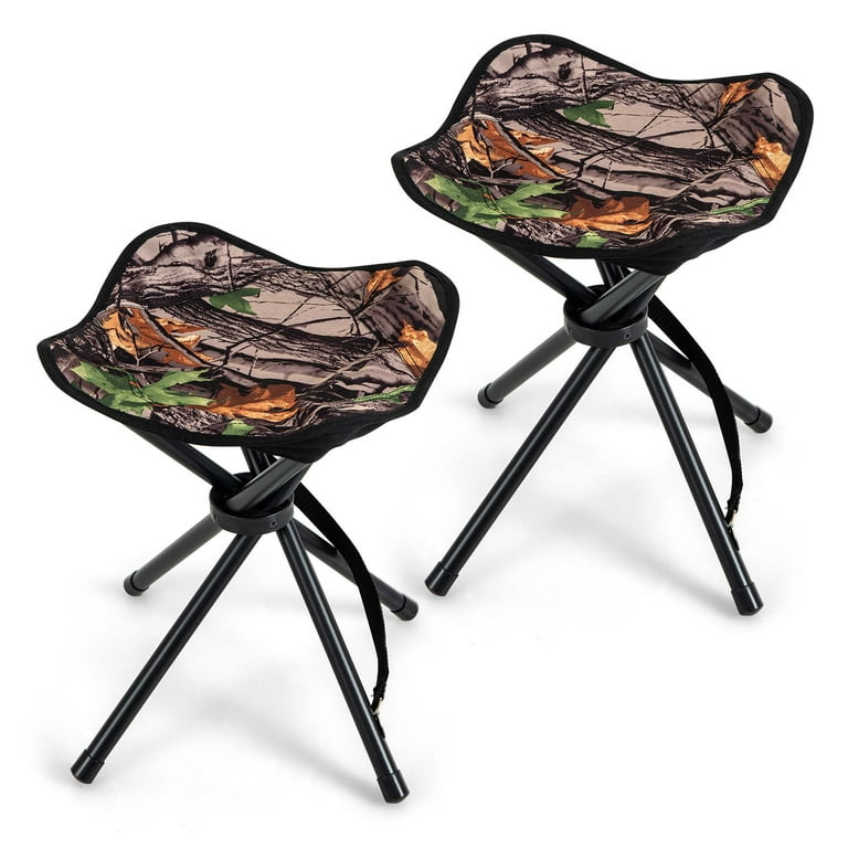 Costway 2 Pack Folding Hunting Stool Lightweight Foldable Outdoor