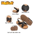 thumbnail image 5 of Meckior Toddler Girls Boys Sandals Open Toe Summer PU leather Shoes for Little Kids, 5 of 8