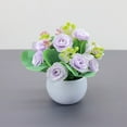 thumbnail image 1 of Arreglo de Flores Artificiales | Ramo de flores secas de simulación de poliéster | Planta en maceta de decoración del hogar de interior | Forma flexible | Maceta estable con peso | 1 pieza |, 1 of 6