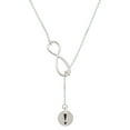 thumbnail image 1 of Delight Jewelry Silvertone Disc 1/2'' - Symbol - Exclamation Point - ! - Silver tone Elegant Infinity Lariat Necklace, 1 of 4