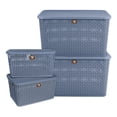 thumbnail image 1 of PLASTICOS LA ARDILLA KIT CAJA RTTN C/TAPA CH Y MED 4P AZUL TU PLASTICOS LA ARDILLA Tipo Rattan (Azul), 1 of 4