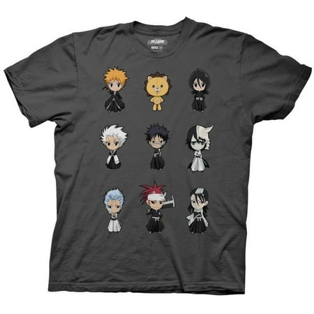 Grid Apparel - Bleach - Chibi Character Grid Apparel T-Shirt - Grey