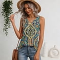 thumbnail image 4 of Kixjoy Womens Tank Tops Baggy V Neck Tank Tops Sleeveless Fashion Pleated Shirt Beach Basic Lounge Cozy Shirts for Women, Light Green M, 4 of 6