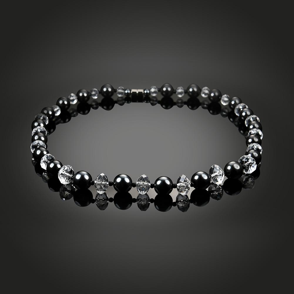 Cergrey 1pc Women Men Therapy Hematite Rhinestone Beads