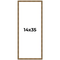 14x35 Frame Gold Kingsley Distressed Solid Wood Picture Frame Width 0.75 Inches | Interior Frame
