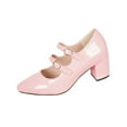 thumbnail image 1 of RXMEKW Patent Leather Mary Jane Pumps for Women with Block Heel for Plus Size, Pointed Toe & Adjustable Buckle Straps, 1 of 9