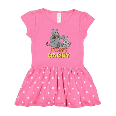 

Inktastic I Love My Daddy Hippos Gift Toddler Girl Dress