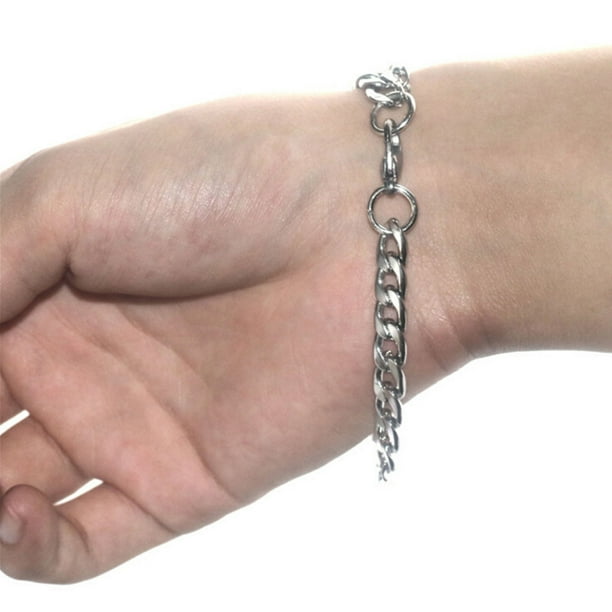 XZNGL Gifts for Men Men Bracelets Silver Bracelet for Men Stainless Steel  3.2Mm Men Flat Bracelet Titanium Steel Hand Jewelry Gift Silver 