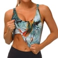 thumbnail image 3 of Rateoe Exotic Birds Forest Print Womens' Sports Bras Scoop Neck Sports Vest- Padded U Back Seamless High Impact Support-Medium, 3 of 8