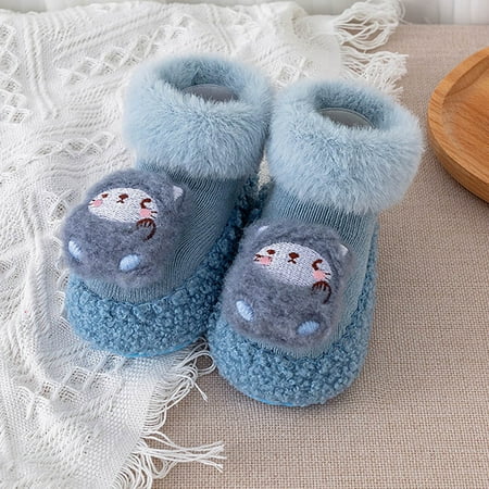 

Hunpta Toddler Shoes Infant Toddle Footwear Winter Toddler Shoes Soft Bottom Indoor Non Slip Warm Floor Animal Socks Shoes