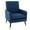 Blue, variant on Costway Linen Fabric Accent Chair Modern Single Sofa Chair with Solid Metal Legs Blue