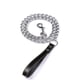 thumbnail image 1 of Pet Dog Walking Training Chain Lead Puppy Leash with PU Leather Handle(Black 3mm*120cm), 1 of 1