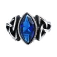 thumbnail image 1 of Anillo de cristal para hombre, ceremonia de fiesta, boda, niños, estilo Vintage, diseño Simple, anillos de acero portátiles, joyería de mano, Ropa, zapatos y accesorios Miscelánea Azul Talla 11 Minnieouse AP014446-05B, 1 of 6