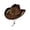 Coffee, variant on Western Cowboy Hat for Women, Embroidered Suede Wide Brim with Windproof Chin Strap, UV Protection Sun Hat, 1 Piece, One Size