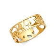 thumbnail image 1 of 14k Solid Yellow Italian Gold Polished Good Luck Charm Ring 6mm, 1 of 1