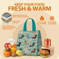 thumbnail image 5 of Dachshund and Flower Insulated Lunch Bag for Women & Adults,Large Portable Soft Cooler Lunch Bag,Thermal Food Storage Tote with Pearl Cotton,8.66L,8.75x5.75x9.5 Inch, 5 of 6
