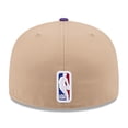 thumbnail image 4 of Men's New Era Tan/Purple Los Angeles Lakers 2024 NBA Draft 59FIFTY Fitted Hat, 4 of 6
