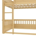 thumbnail image 4 of Bellemave Full over Full Bunk Bed, Pine Floor Bunk Beds with Inclined Ladder & Detachable Design, Space-Saving for Dorms & Small Rooms, Natural, 4 of 9