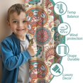 thumbnail image 3 of Blackout Kids Curtains,Multicolor Ethnic Paisley and Floral Pattern Childrens Insulated Curtains Set Of 2,Bedroom Essentials,Toddler Room Decor 52x63in(132x160cm), 3 of 5