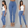 thumbnail image 3 of Women Skinny High Waist Casual Jeans Stretch Denim Jeans Pants Slim Pencil Trousers S-3XL, 3 of 5