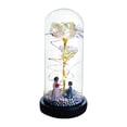 thumbnail image 1 of Rosa iluminada en cúpula de cristal, regalo de flor de rosa, adorno de escritorio, decoración del hogar, lámpara de noche de aniversario, decoración, 1 of 8